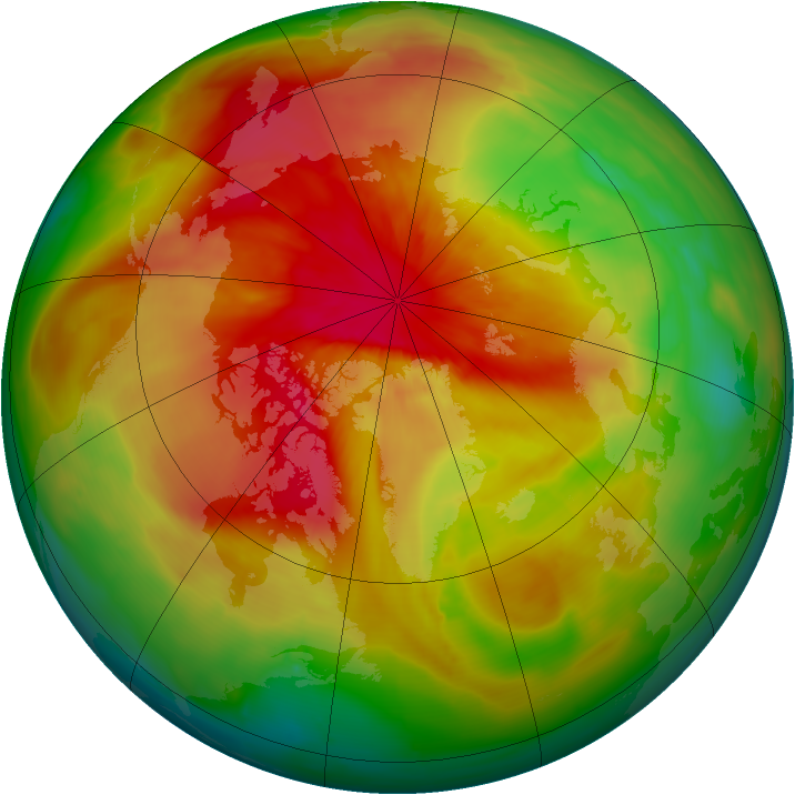 Arctic ozone map for 30 March 2014